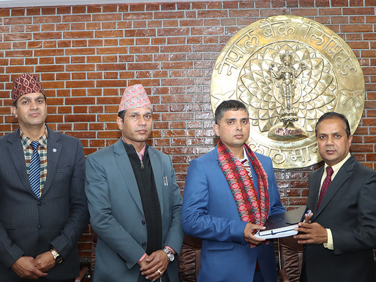 Felicitation to Nepal Bank Gunja Man Singh TU Gold Medalist Mr. Ram Prasad Kharel